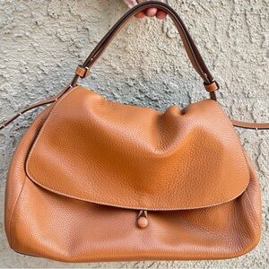Vera Bradley Leather Rothvale Shoulder Bag in Roasted Pecan Color